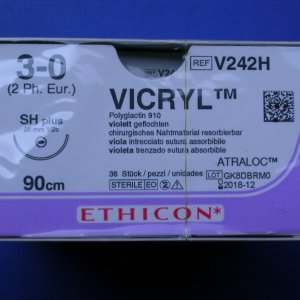 Vicryl 3-0 V242H - opakowanie 36 wchłanialnych szwów