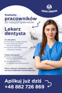 Praca Dentysta  ( również emerytowany / dowolne dni tygodnia ) - warmińsko-mazurskie, podlaskie
